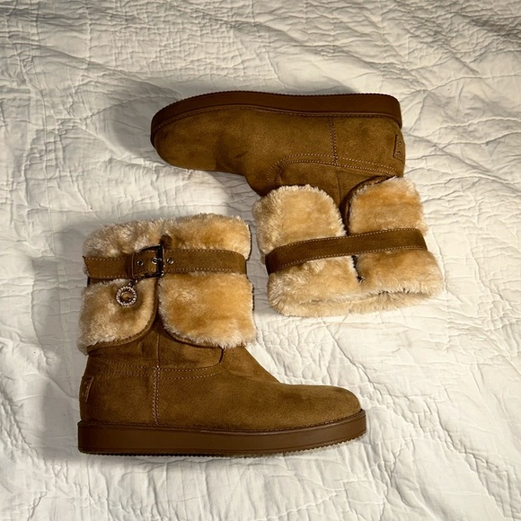 GBG Los Angeles Shoes - GBG Los Angeles Ankle Boots Tan Adlea Slip on